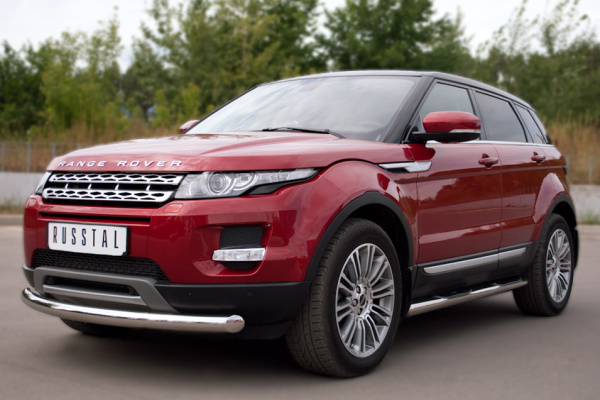 Фото Защита переднего бампера d76(дуга) LAND ROVER Range Rover Evoque Prestige u Pure 2011-2017