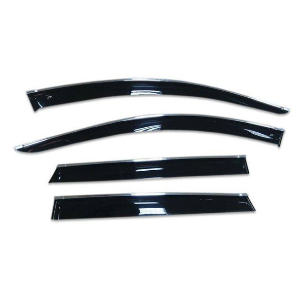 Фото Дефлектора окон Mazda CX5 2017 хром. Молдинг