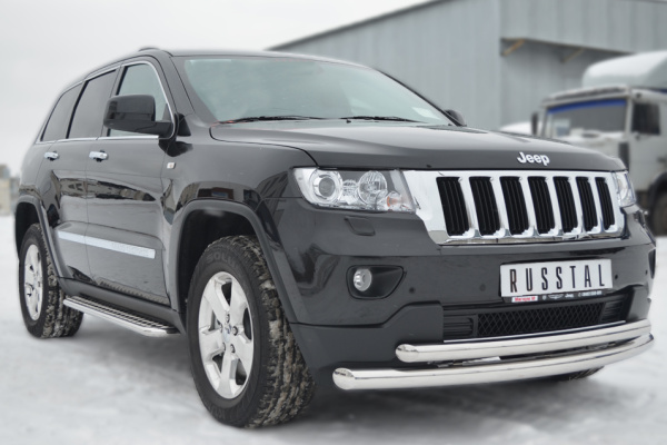 Фото Защита переднего бампера d76/63 (дуги) JEEP Grand Cherokee 2012