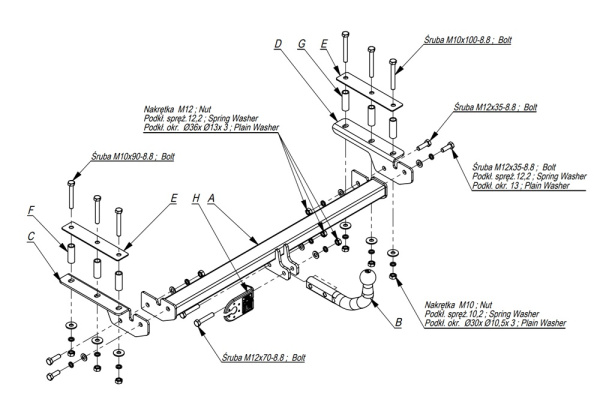 фото Фаркоп Imiola для Opel Astra G хетчбек/седан 1998-2004