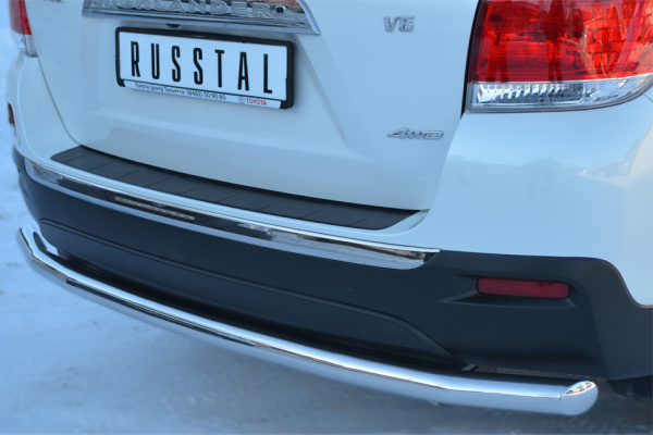 Фото Защита заднего бампера d63 (секции) TOYOTA Highlander 2010-2013