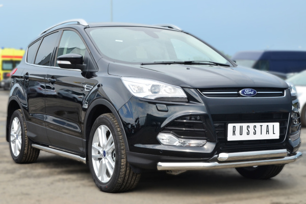 Фото Защита переднего бампера d63 (секции) d63 (дуга) FORD KUGA 2012-2015