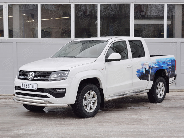 Фото Защита переднего бампера d63 секция-d63 дуга VOLKSWAGEN AMAROK 2016-