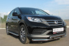 Фото Защита переднего бампера d63 (секции) d75х42 (прямой) HONDA CR-V 2.0 2013-2015