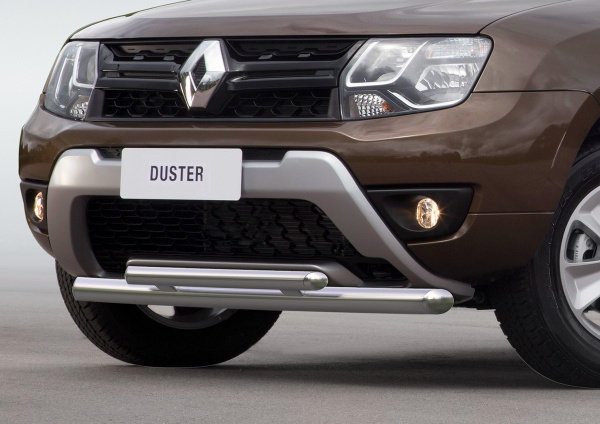 Фото Защита переднего бампера d57+d42 Renault Duster 2015-