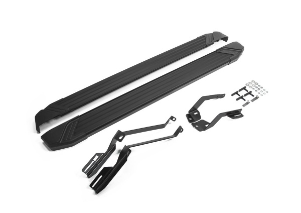 Фото Пороги алюминиевые Rival "Black" для Ford Explorer 2011-2015-