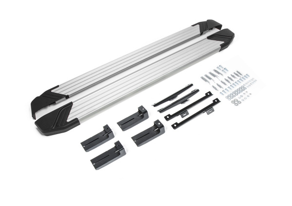 Фото Пороги алюминиевые Rival "Silver" для Volkswagen Tiguan 2017-