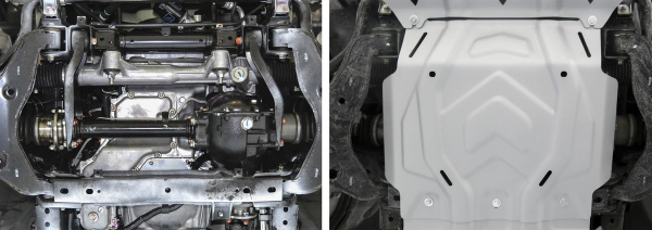 Фото Защита картера Rival для Mitsubishi L200 2015-н.в., алюминий 4 мм, с крепежом, 333.4041.2