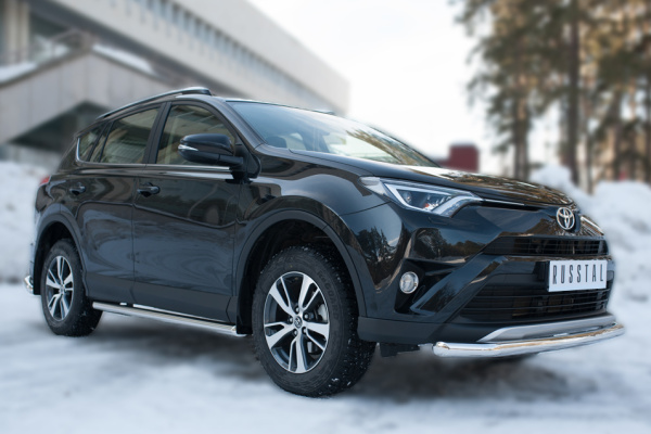 Фото Защита переднего бампера d63 (секции) TOYOTA RAV4 2015