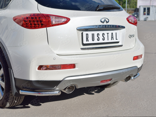 Фото Защита заднего бампера уголки d42 секция INFINITI QX 50 2016-2018