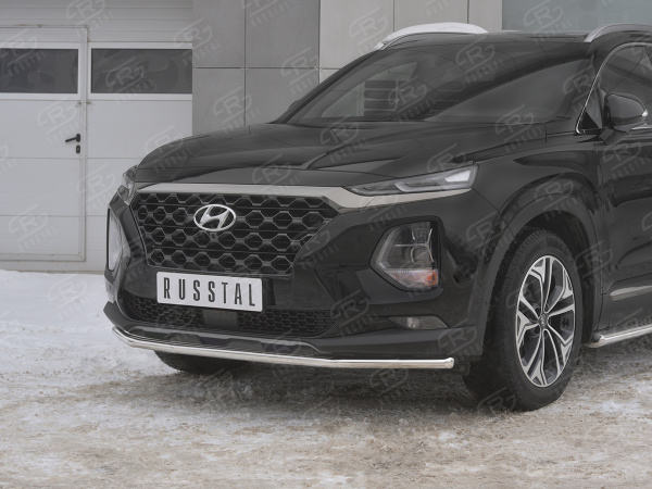 Фото Защита переднего бампера d42 секции HYUNDAI SANTA FE 2018-