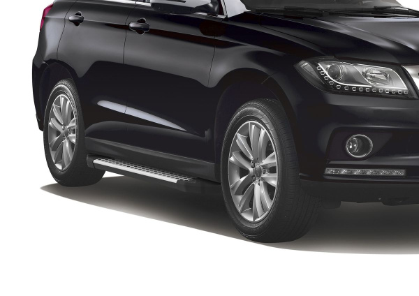 Фото Пороги алюминиевые Rival "Bmw-Style" для Haval H2 2014-