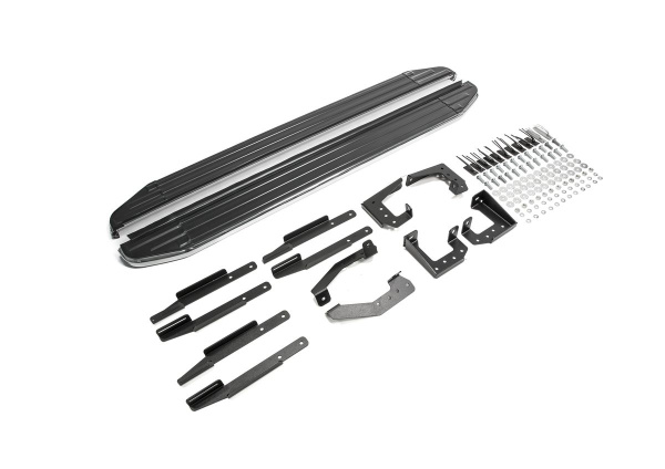 Фото Пороги алюминиевые Rival "Premium" для Volkswagen Touareg, R-Line  2015-