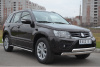 Защита порогов 75х42 с проступью SUZUKI Grand Vitara 5 дв. 2012-2016