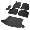 Комплект ковриков салона и багажника Rival для Mazda CX-5 II 5-дв. 2017-н.в., полиуретан, с крепежом, с перемычкой, 6 шт., K13803004-5