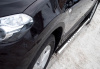 Фото Пороги труба d75х42 овал с проступью NISSAN Qashqai 2010-2013