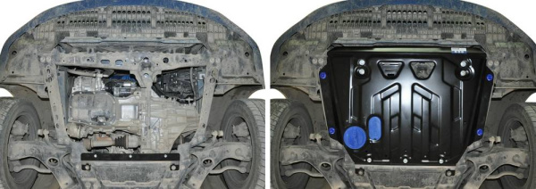 Фото Защита картера и КПП Автоброня для Toyota Corolla V- 1,6; 1,8 2007-2013 2013-2016 2016-