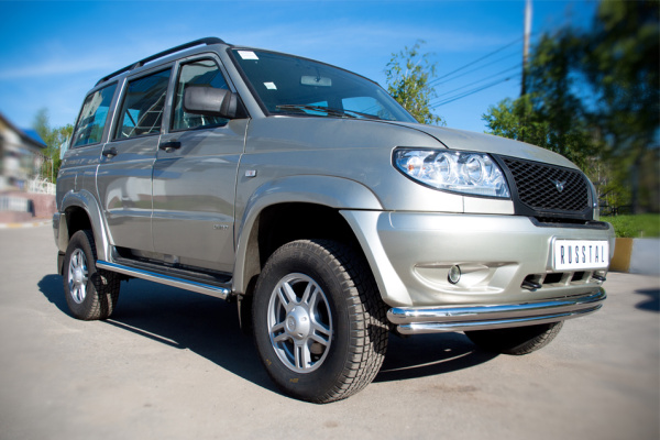 Фото Защита переднего бампера d63/42 (дуга) UAZ Patriot 2005-2013