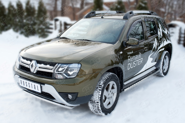 Фото Защита переднего бампера d42 (волна) RENAULT Duster 2015-