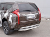 Фото Защита заднего бампера d63 с листом (лист алюм, проф.сталь)(вариант 2) MITSUBISHI PAJERO SPORT 2016