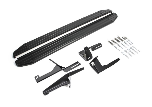 Фото Пороги алюминиевые Rival "Premium-Black" для Changan CS35 2013-