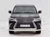 Защита переднего бампера d76 секция-d63 дуга LEXUS LX450d-LX570 2015 (кроме F-Sport)