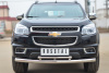 Защита переднего бампера d76 (дуга) d42 (дуга) CHEVROLET Trailblazer 2012-