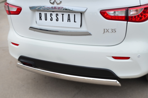 Фото Защита заднего бампера 75х42 (дуга) INFINITI JX35-QX60 2013-2016
