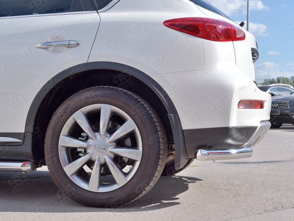 Фото Защита заднего бампера уголки d63 секция INFINITI QX 50 2016-2018