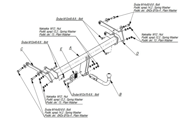 Фаркоп Imiola для Ford Kuga III (DFK) (включая Mild Hybrid, Plug-in Hybrid)