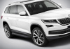 Пороги алюминиевые Rival "Premium-Black" для Skoda Kodiaq 2017-