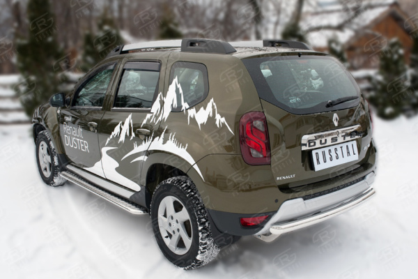 Фото Защита заднего бампера d63 (дуга) RENAULT Duster 2015-