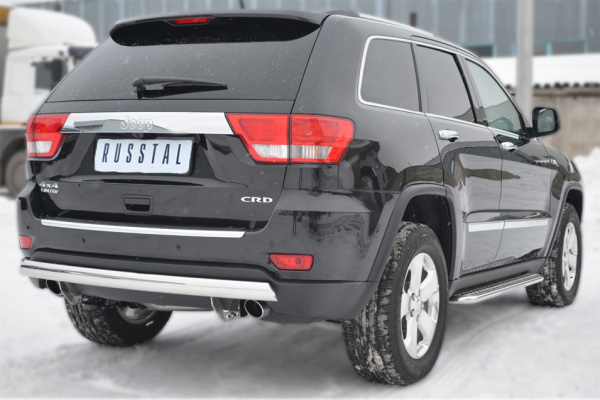 Фото Защита заднего бампера 75х42 овал JEEP Grand Cherokee 2012
