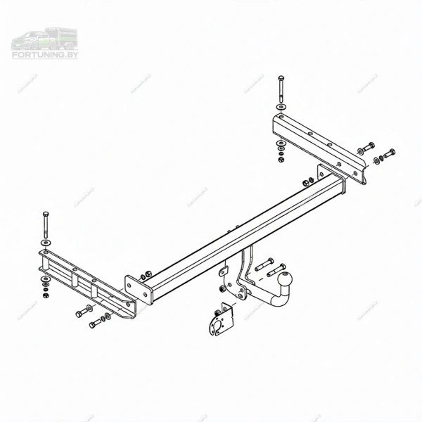 Фаркоп АвтоСила (Россия) для Audi Q5 I «8R» (2008-2017)