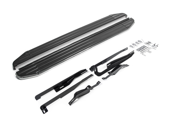 Фото Пороги алюминиевые Rival "Premium" для Opel Antara 2010-2015