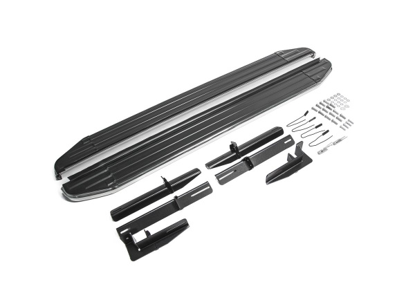 Фото Пороги алюминиевые Rival "Premium" для Citroen C4 AirCross 2012-