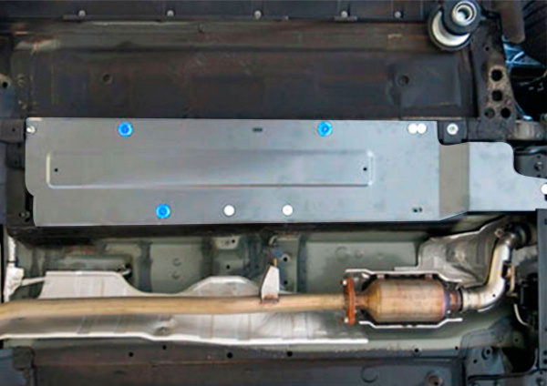 Фото Защита топливных трубок Rival для Nissan X-Trail 2015-2018, алюминий 4 мм, с крепежом, 333.4161.1