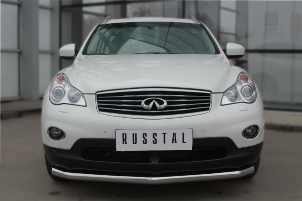 Фото Защита переднего бампера d63 (секции) INFINITI QX 50 2014-2016