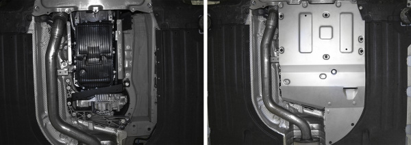 Фото Защита КПП и РК Rival для BMW X7 G07 (30d; 40i; M50d) 2019-н.в., алюминий 4 мм, с крепежом, 333.0534.1