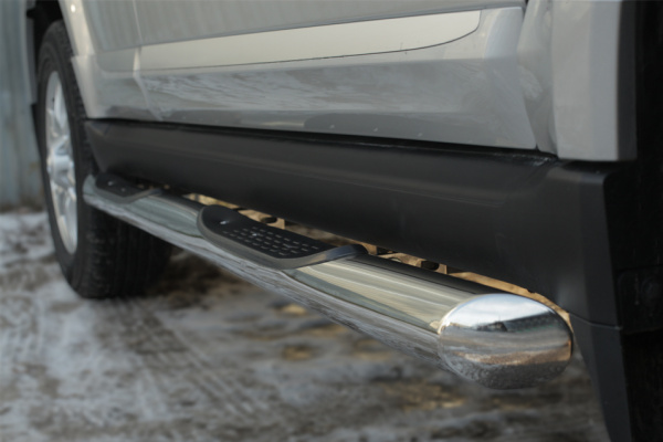 Фото Пороги труба d76 с накладкой (вариант 1) GREAT WALL Hover H3 2014-