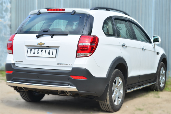 Фото Защита заднего бампера d75х42(дуга) CHEVROLET Captiva 2013-2016