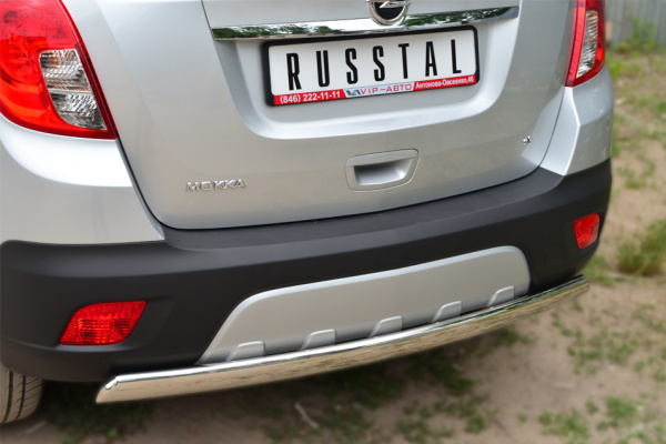 Фото Защита заднего бампера 75х42 (дуга) OPEL MOKKA 2013-