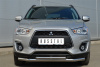 Защита переднего бампера d63 (секции) d42 (дуга) MITSUBISHI ASX 2012-2016