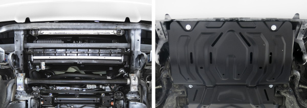 Фото Защита радиатора АвтоБРОНЯ для Mitsubishi L200 2015-н.в.