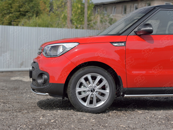 Фото Защита переднего бампера d42 секции KIA SOUL 2017-