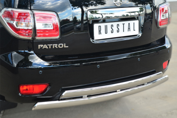 Фото Защита заднего бампера d75х42 (дуга) d75х42 (дуга) NISSAN Patrol 2014-