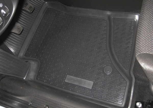 Комплект ковриков салона и багажника Rival для Chevrolet Niva I рестайлинг 5-дв. 2009-н.в., полиуретан, с крепежом, с перемычкой, 6 шт., K11004002-1