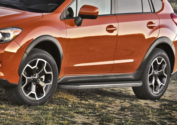 Фото Пороги алюминиевые Rival "Premium" для Subaru XV 2011-2016
