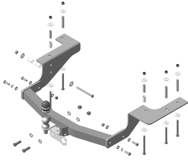 Фаркоп Мотодор с оцинкованным шаром на Great Wall Hover H5 (2010-2015)