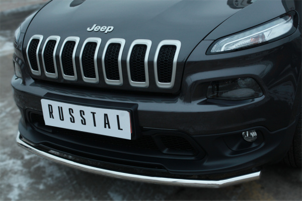 Фото Защита переднего бампера d42 (секции) JEEP Cherokee 2014-